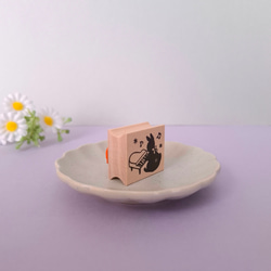 ピアノを弾くうさぎ　はんこ　ラバースタンプ　音楽　楽器　音符 6枚目の画像