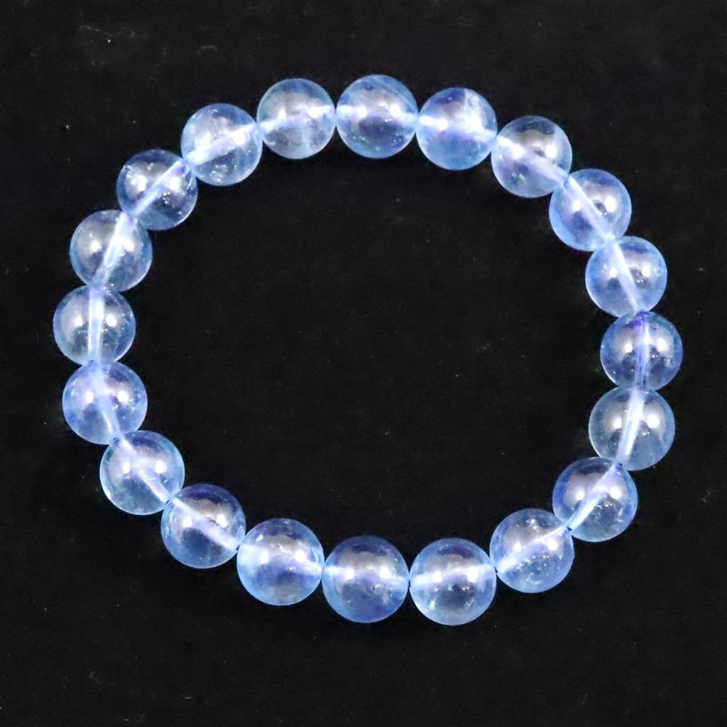 ブラジル産 サンタマリア アクアマリン 10mmブレスレット 29.3g #90965