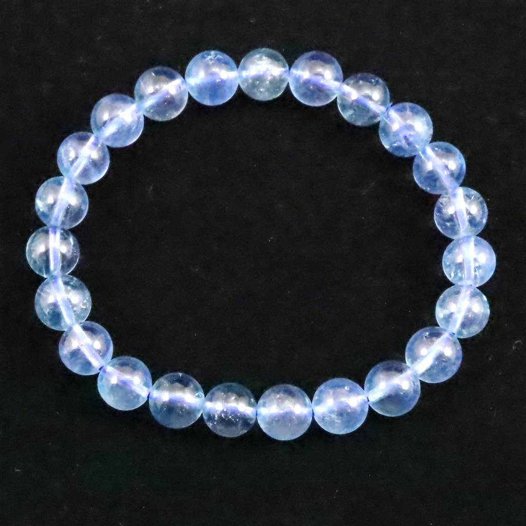 ブラジル産 サンタマリア アクアマリン 8mmブレスレット 17.3g #96581