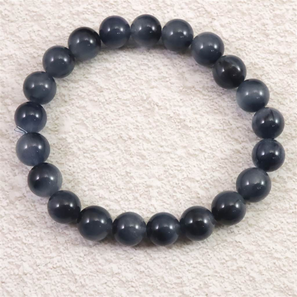 インディゴライト （ブルー トルマリン 入り 水晶） 9mmブレスレット 22.32g #89897