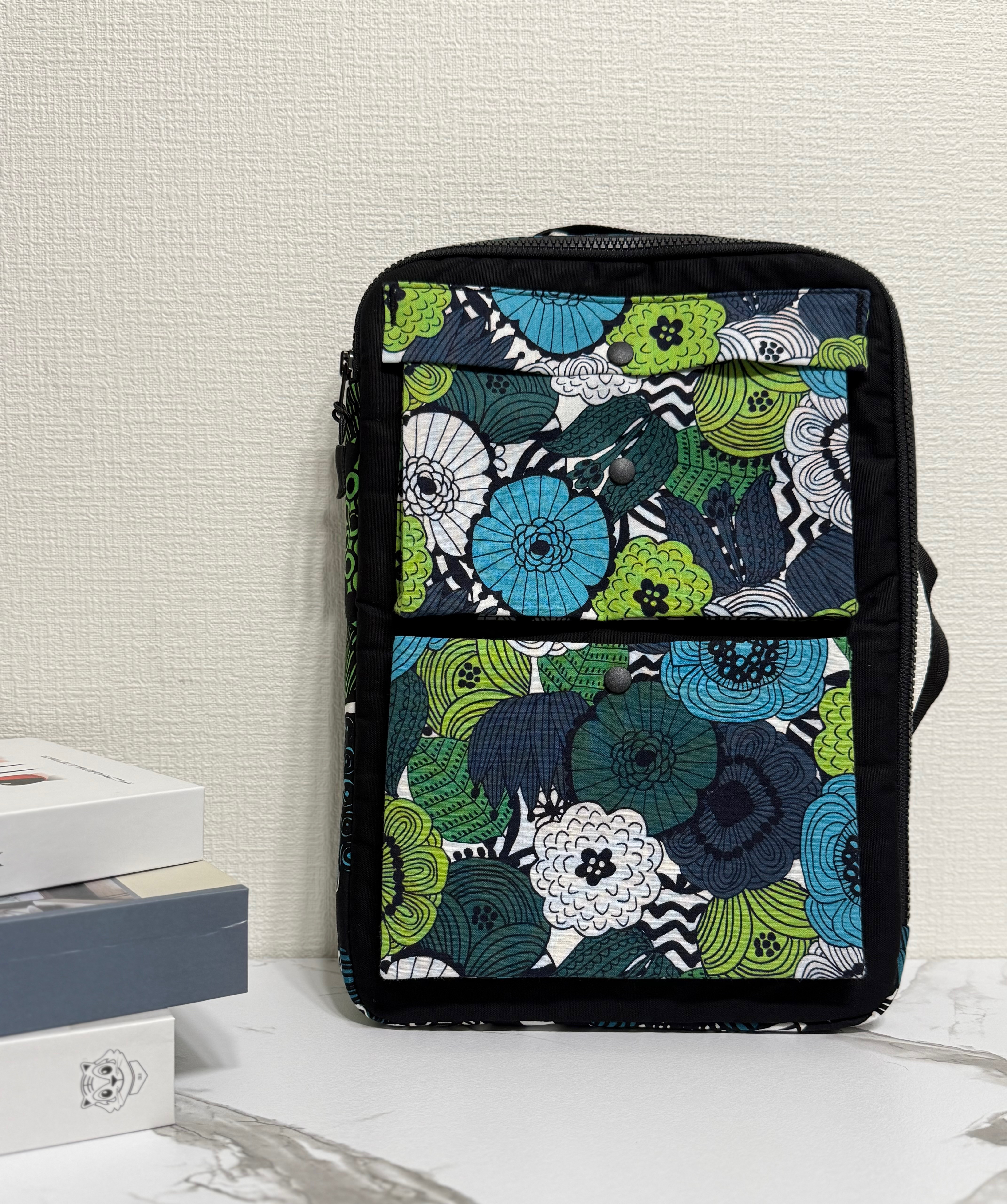 パソコンバック　バックインバック　北欧　北欧花柄　PCバック タブレット　14インチ　15.6インチ