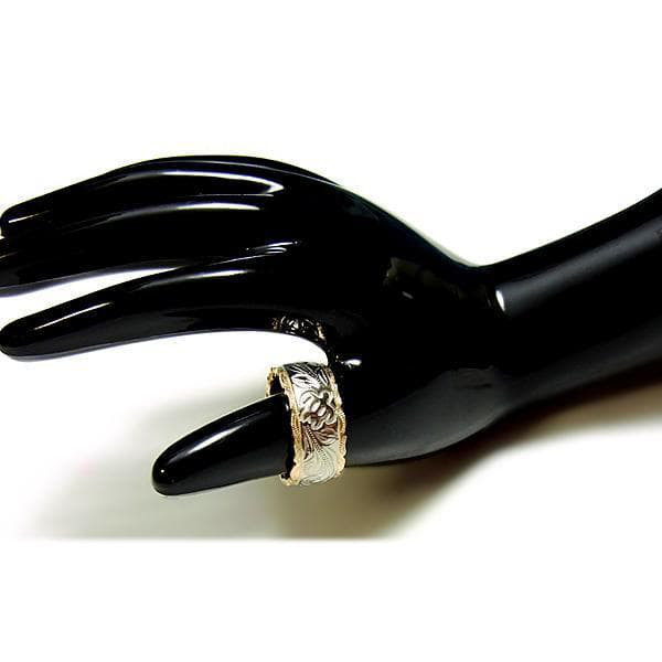 ハワイアンジュエリー リング プルメリア ホヌ スクロール 指輪