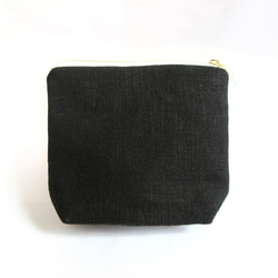 花咲く窓辺の猫ポーチ ブラックＣ 4枚目の画像