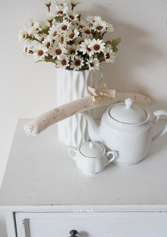 interior hanger  ハンガー  布ハンガー　アンティークハンガー　ファブリックハンガー　ハーフバースデー　 3枚目の画像