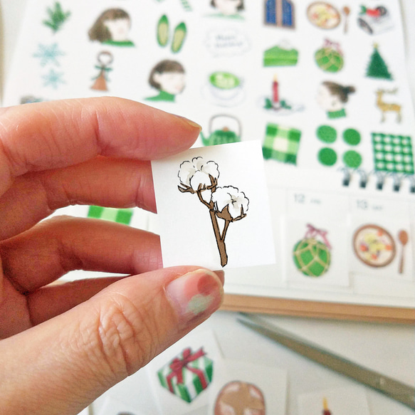マスキングシート　季節のモチーフ　12月 5枚目の画像