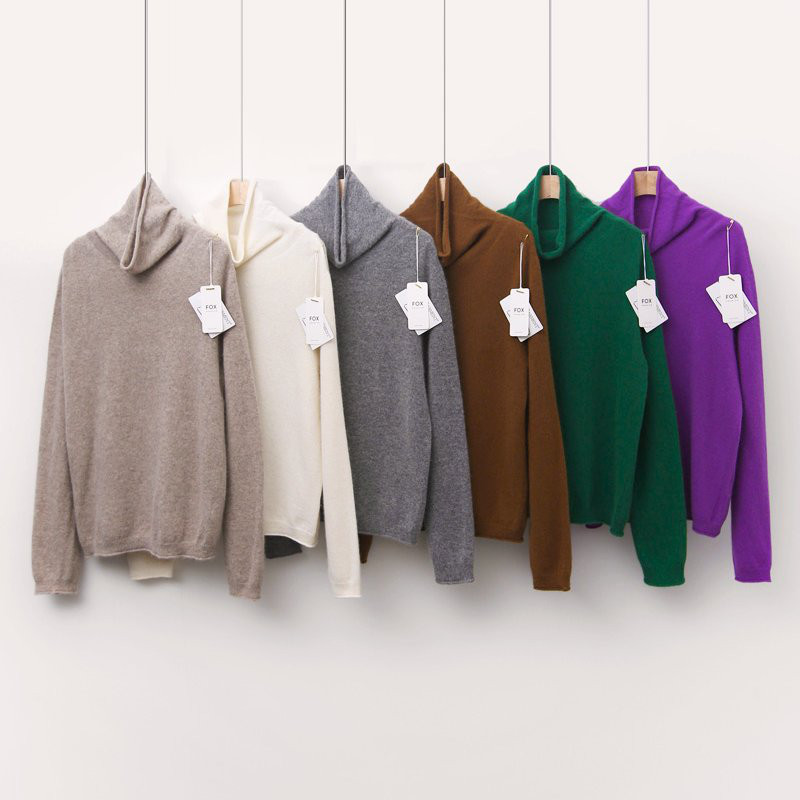 ラクーンウール 可愛いロールネック レディース トップス 秋冬 新作/T132H006