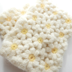 受注制作 スヌード大人可愛い お花モチーフ編み チクチクしないア75