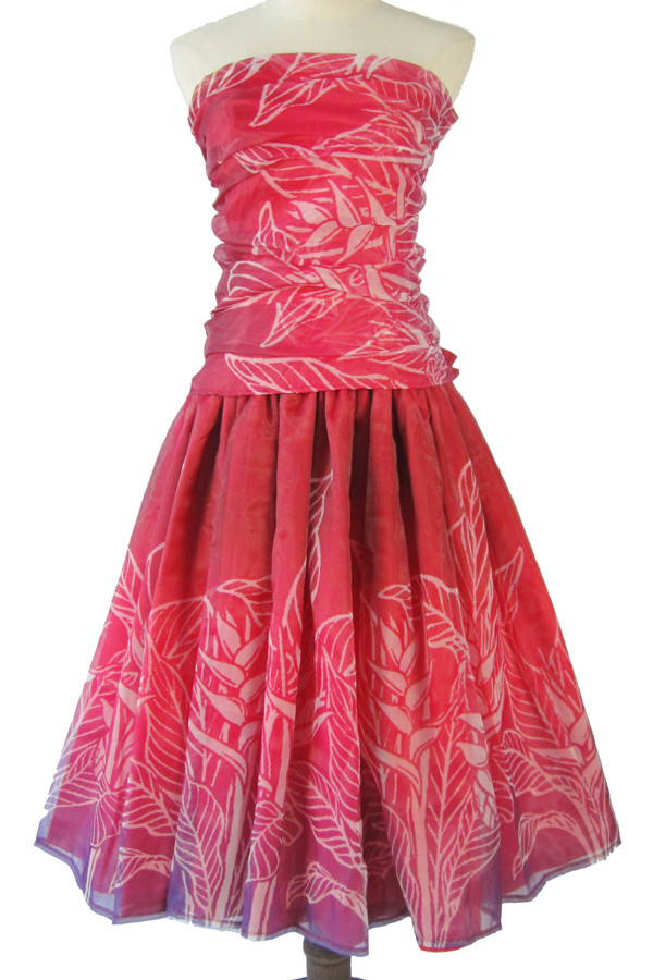 受注生産　オーダーメイド　パウスカート　チューブトップ　プリントオーガンジー nws00050