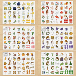 マスキングシート　季節のモチーフ　6ヶ月分（7月～12月） 1枚目の画像