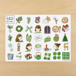 マスキングシート　季節のモチーフ　6ヶ月分（7月～12月） 7枚目の画像