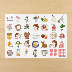 マスキングシート　季節のモチーフ　6ヶ月分（7月～12月） 4枚目の画像