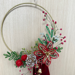 リースブーケ（レッド／グリーン）クリスマス　お正月 7枚目の画像