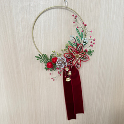 リースブーケ（レッド／グリーン）クリスマス　お正月 6枚目の画像