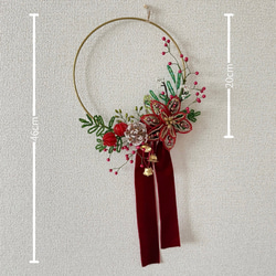 リースブーケ（レッド／グリーン）クリスマス　お正月 9枚目の画像