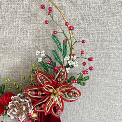 リースブーケ（レッド／グリーン）クリスマス　お正月 5枚目の画像