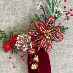 リースブーケ（レッド／グリーン）クリスマス　お正月 4枚目の画像