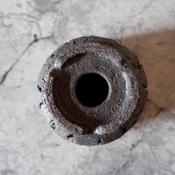 3.5号黒金彩裂紋鉢323　塊根植物　多肉植物　アガベ　盆栽　植木鉢　作家鉢　鉢皿　沖縄 7枚目の画像