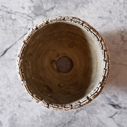 4号白砂岩墨流し裂紋鉢324　塊根植物　多肉植物　アガベ　盆栽　植木鉢　作家鉢　鉢皿　沖縄 5枚目の画像