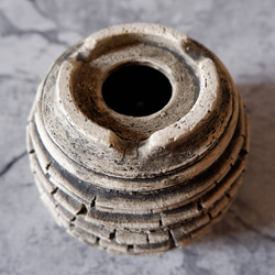 4号白砂岩墨流し裂紋鉢324　塊根植物　多肉植物　アガベ　盆栽　植木鉢　作家鉢　鉢皿　沖縄 6枚目の画像