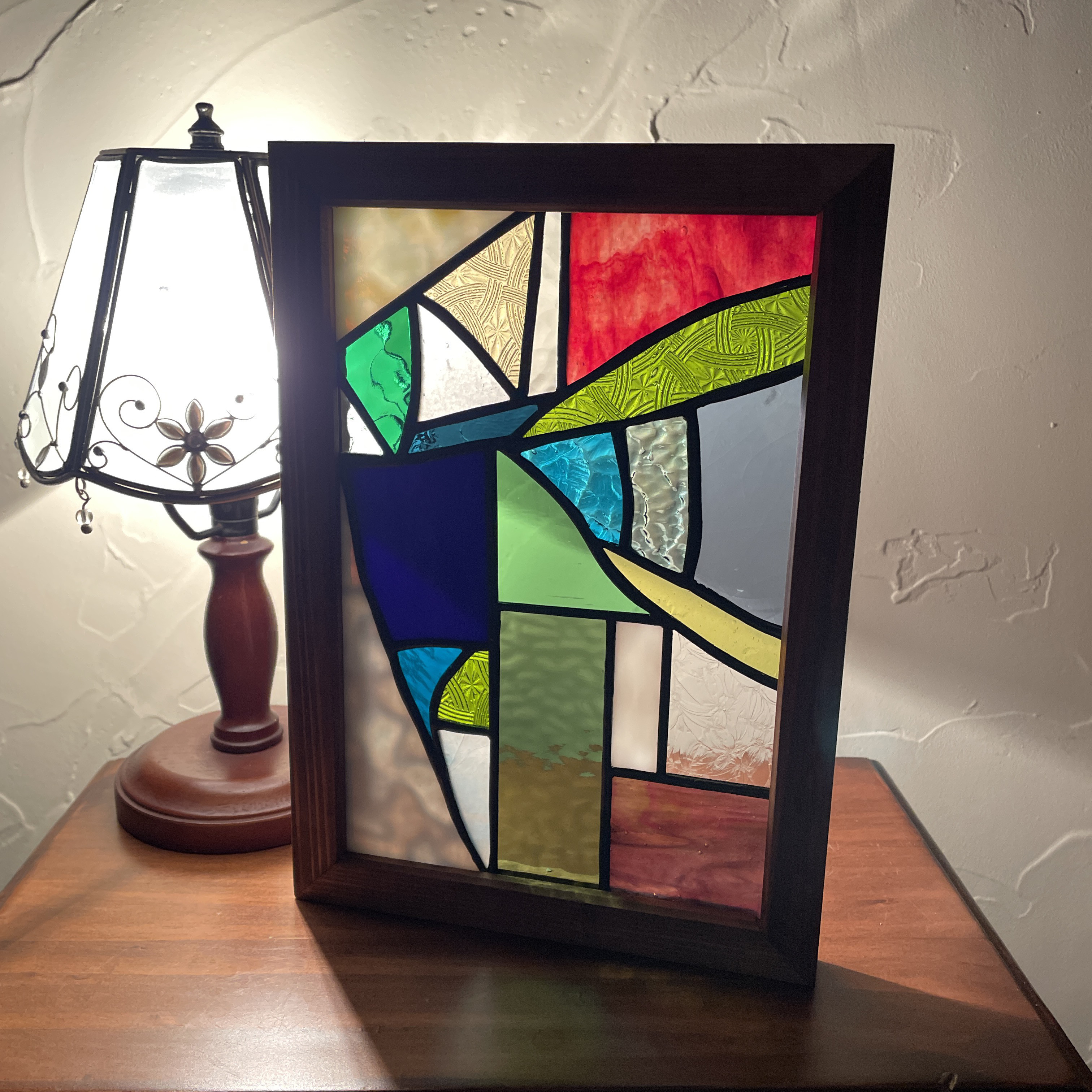 ステンドグラス　パネル　モザイクアート　無