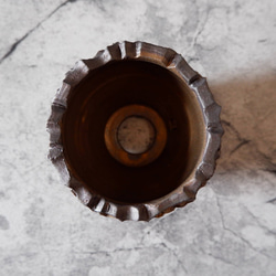 3号金黒重掛け鉢325　塊根植物　多肉植物　アガベ　盆栽　植木鉢　作家鉢　鉢皿　沖縄 5枚目の画像