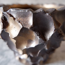 3号金黒重掛け鉢325　塊根植物　多肉植物　アガベ　盆栽　植木鉢　作家鉢　鉢皿　沖縄 2枚目の画像