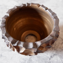 3号金黒重掛け鉢325　塊根植物　多肉植物　アガベ　盆栽　植木鉢　作家鉢　鉢皿　沖縄 4枚目の画像