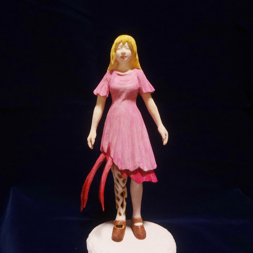 木彫刻 アート 『 人形 』 オブジェ オリジナル ハンドメイド 裸婦