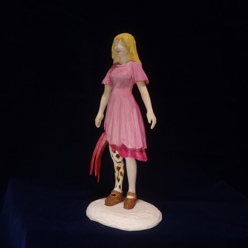 木彫刻 アート 『 人形 』 オブジェ オリジナル ハンドメイド 裸婦