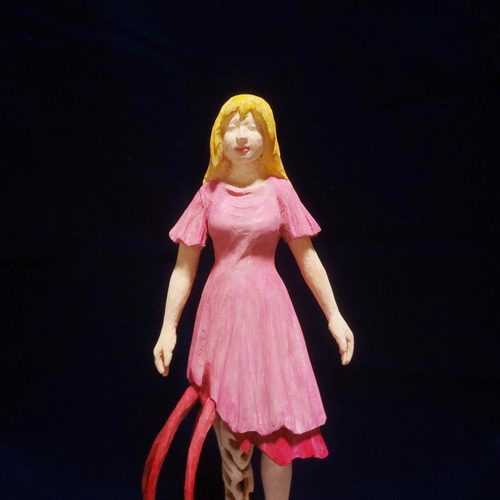 美人　人形　彫像　木彫　オブジェ　置物　インテリア　工芸品　美術品　A3336 美人人形彫像木彫オブジェ置物インテリア工芸品美術品A3336