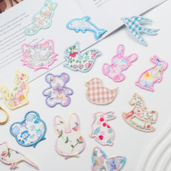 ひらがなワッペン(約5㎝) ☆リバティ生地使用 アイロンワッペン 名前