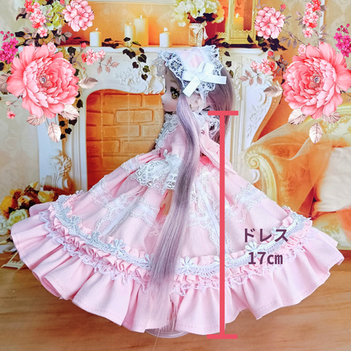 リカちゃんサイズ ロリータ ドレス ロリィタ ピンク ロリータ