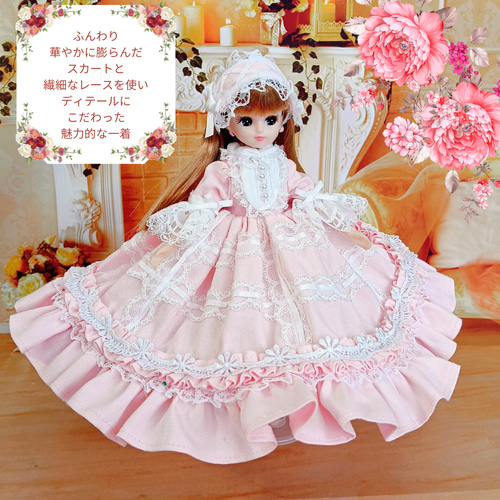 リカちゃんサイズ ロリータ ドレス ロリィタ ピンク ロリータ