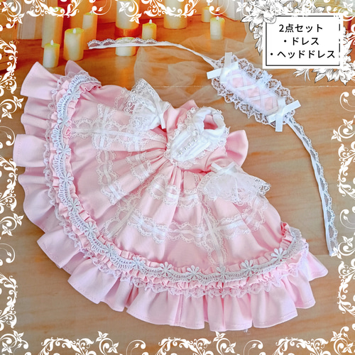 リカちゃんサイズ ロリータ ドレス ロリィタ ピンク ロリータ