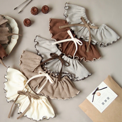 ネップ柄 フリルスタイ] 販売数累計150個突破！出産祝いにも選ばれて