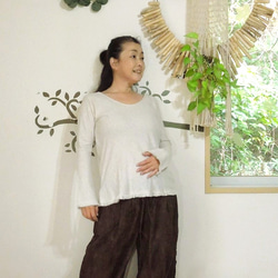 asana HEMP100% テロテロ バイアス Tee●きなり asana HEMP100% テロテロ バイアス Tee・きなり【パヤカ オンライン