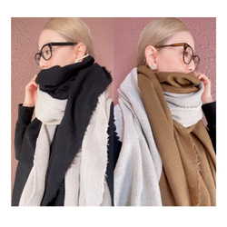 超輕盈❤️兩種顏色可選❤️柔軟羊毛❤️大號披肩❤️蓬鬆輕盈的厚實面料❤️隨機圓點❤️時尚配色 第20張的照片