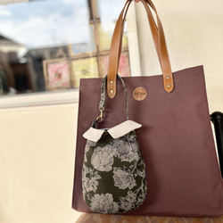 あのワンピとお揃い♡花柄コーデュロイのミニバッグ(襟つき) 7枚目の画像