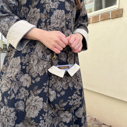 あのワンピとお揃い♡花柄コーデュロイのミニバッグ(襟つき) 8枚目の画像