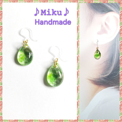 No.560-E カラフル☆さざれ石☆レジンピアス・イヤリング ピアス