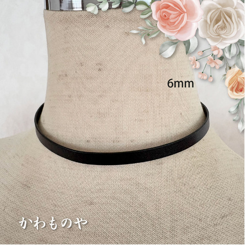 本革 牛革 レザーチョーカー 黒 ネックレス サージカルステンレス使用