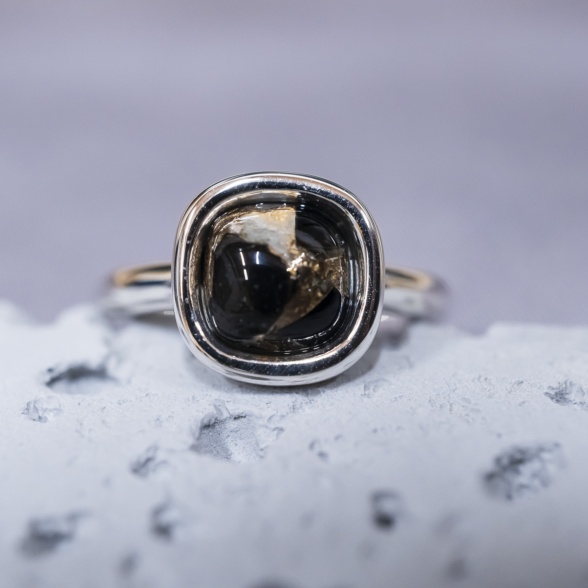 【コッパーカルサイトオブシディアン】天然石　被らない　シルバー925リング　選べるカラー　送料無料【受注生産】S-056 9,375円