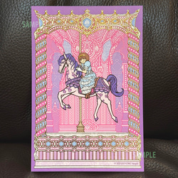 【箔押し】『Elegant Carousel』ポストカード【メリーゴーランド】【年賀状】 1枚目の画像