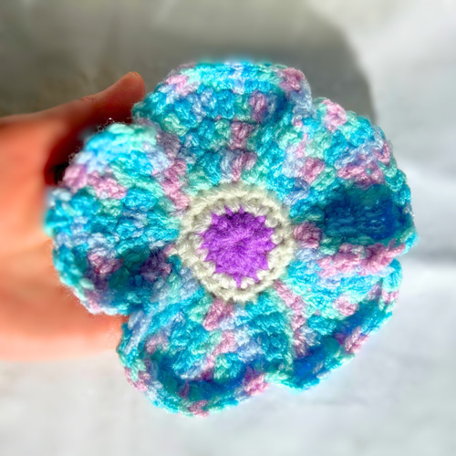 花とてんとう虫 2個セット アクリルたわし エコたわし アクリルエコ