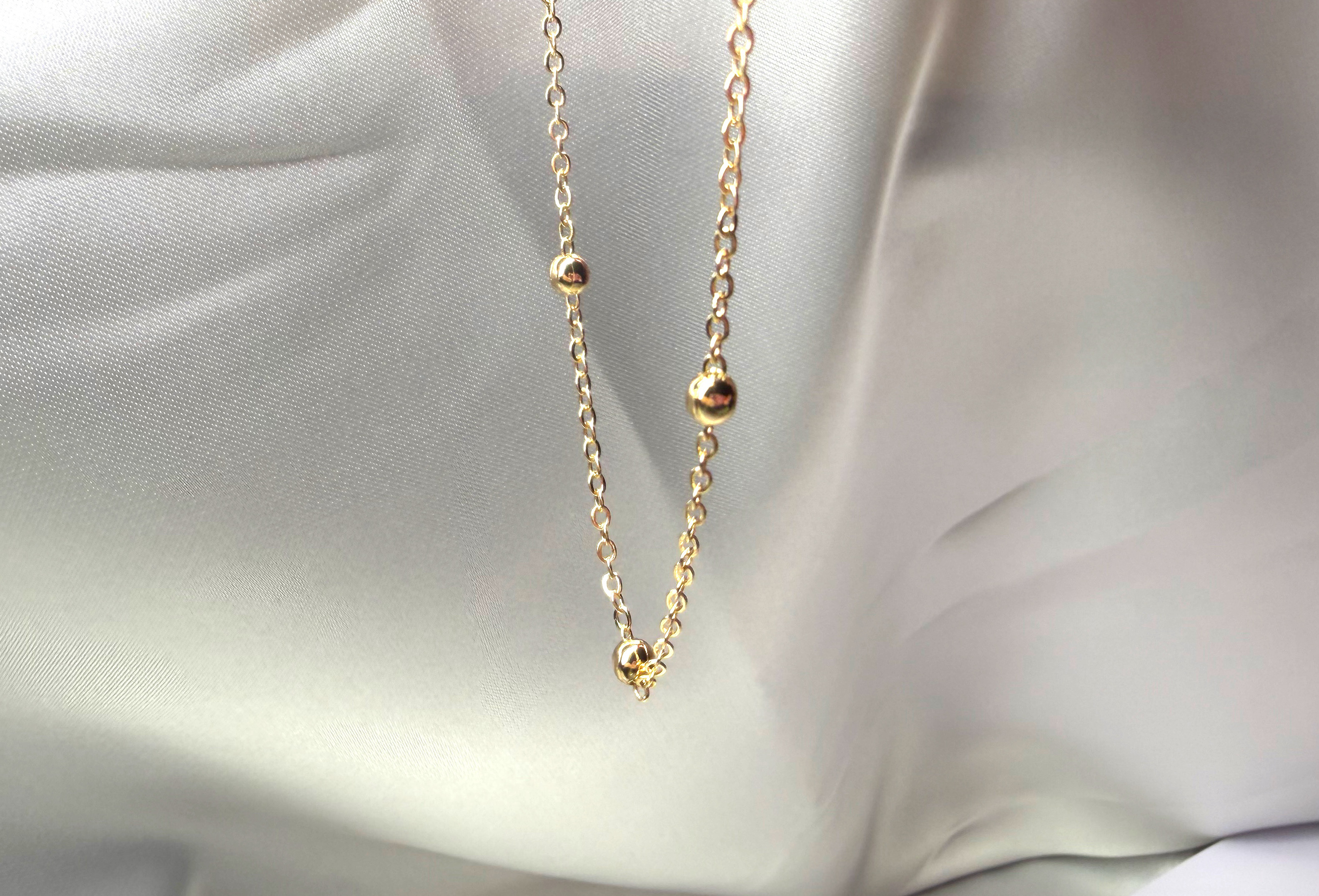 14kgf satellite chain necklace