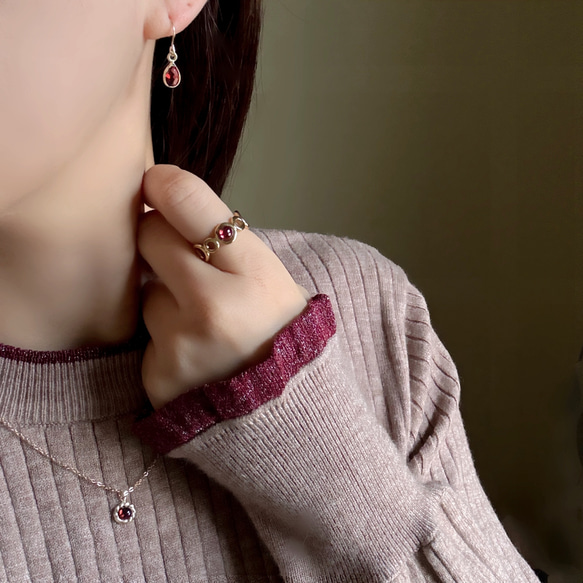 【選べる誕生石】天然石 リング サージカルステンレス 誕生日 プレゼント クリスマス ギフト フリーサイズ 指輪 9枚目の画像