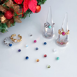 【選べる誕生石】天然石 リング サージカルステンレス 誕生日 プレゼント クリスマス ギフト フリーサイズ 指輪 3枚目の画像