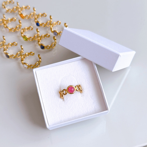 【選べる誕生石】天然石 リング サージカルステンレス 誕生日 プレゼント クリスマス ギフト フリーサイズ 指輪 10枚目の画像