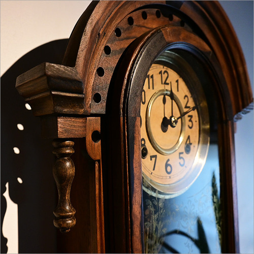 ユンハンス社製 黒柿材 アンティーク 振り子時計 ぜんまい時計