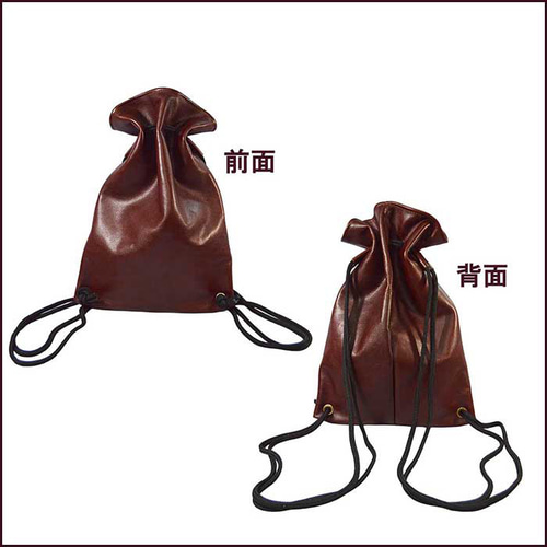 牛革 リュック ナップサック 本革 レザー 巾着型 CHOKO 25110401